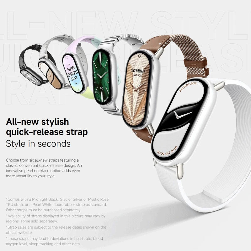 Original Xiaomi Smart Band 10 Smartband 1.72" AMOLED Display Health Monitoring Sports Smart Watch Bracelets Mi Band Watch Gift