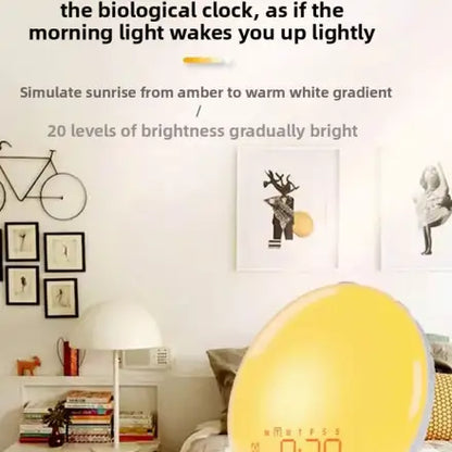 Simulated Sunrise Nature Wake-Up Light Dormitory Wake-Up Light Timed Light Sunrise Alarm Clock Wake up Early Handy Gadget