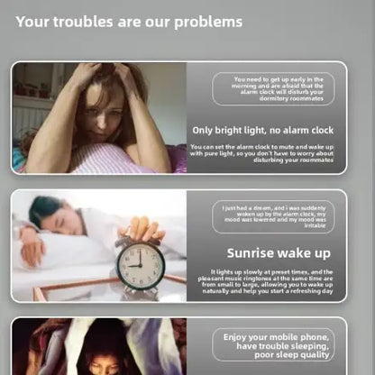 Simulated Sunrise Nature Wake-Up Light Dormitory Wake-Up Light Timed Light Sunrise Alarm Clock Wake up Early Handy Gadget